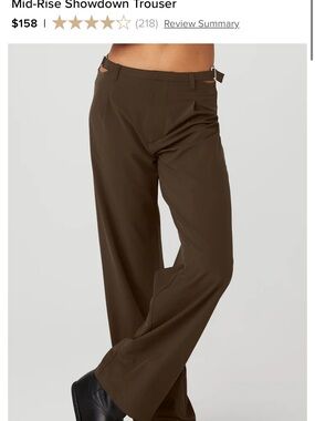 ALO Yoga Cut Out Black High-Rise Wide Leg Pants